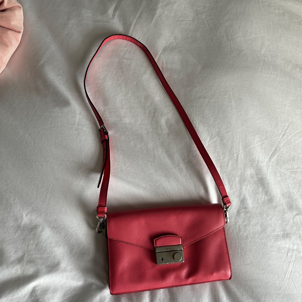 Prada Fuoco Saffiano Lux Leather Crossbody Bag BN0924 - Picture 3 of 10